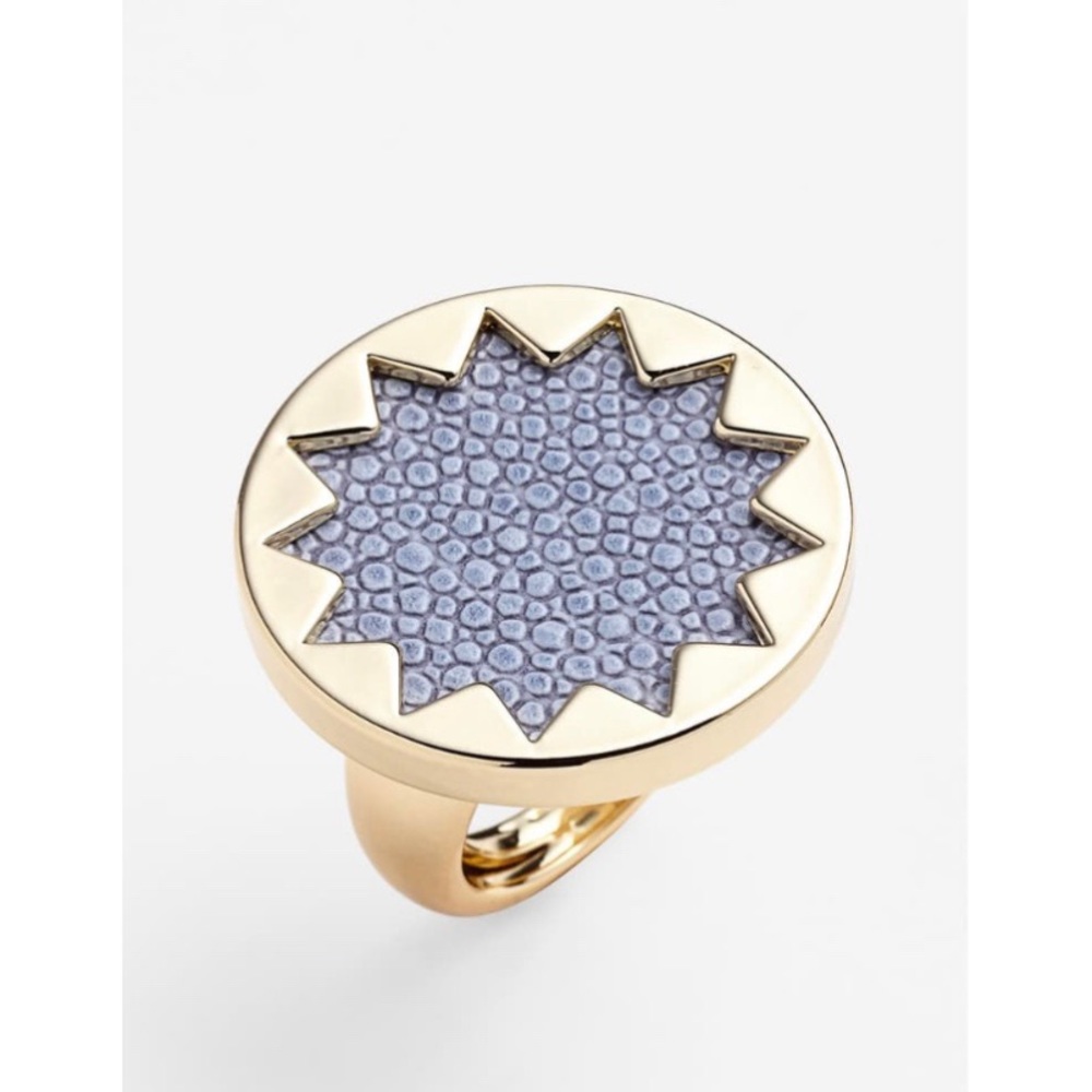 House of Harlow Sunburst Ring Blue Size 7